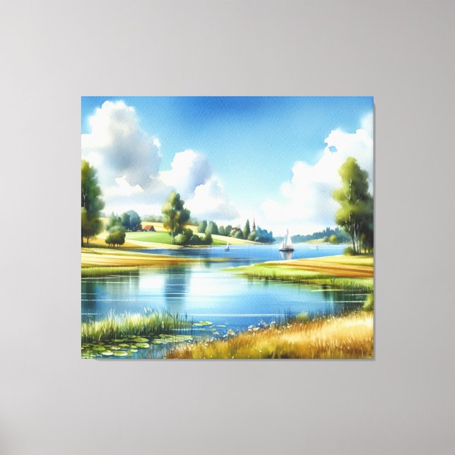 Serenity on the Lake Canvas Print (Front)