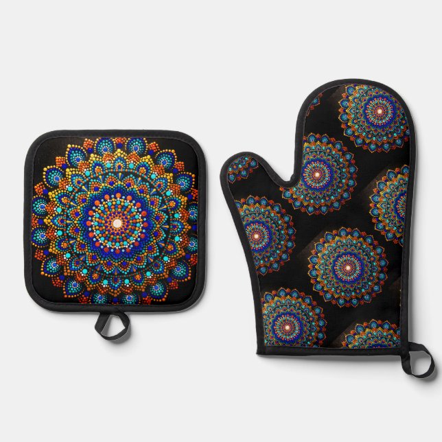 Serenity Oven Mitt & Pot Holder Set (Front)