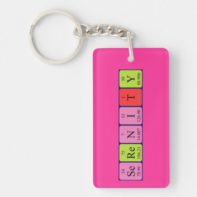 Serenity periodic table name keyring (Front)