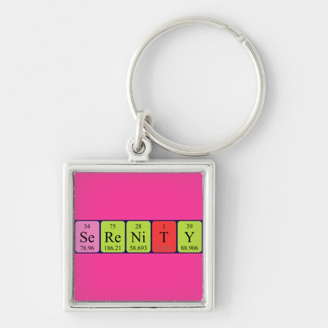 Serenity periodic table name keyring (Front)
