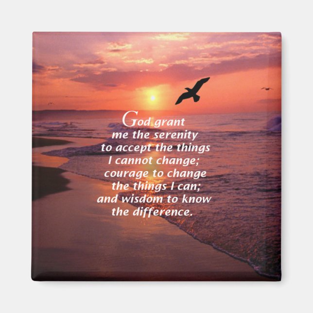 Serenity Prayer 3 Magnet (Front)