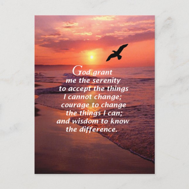 Serenity Prayer 3 Postcard (Front)