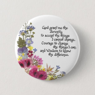 Serenity Prayer 6 Cm Round Badge