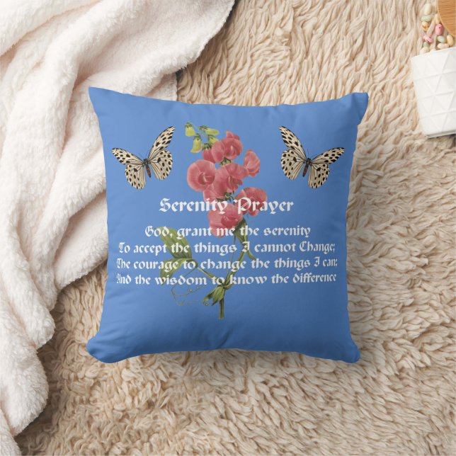 Serenity Prayer And Butterfly     Cushion (Blanket)