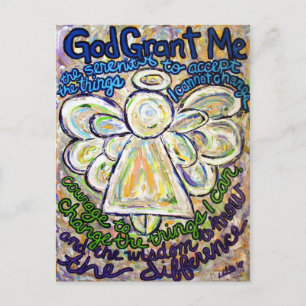 Serenity Prayer Angel Painting Art Postcards