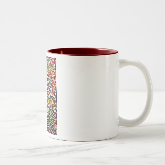 Serenity Prayer Angel (Spanish Text) Two-Tone Coffee Mug (Right)