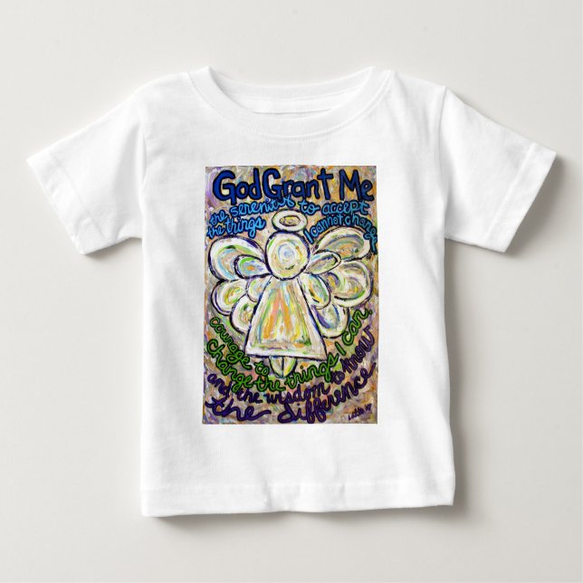 Serenity Prayer Angel T-shirt (Double Angels) (Front)