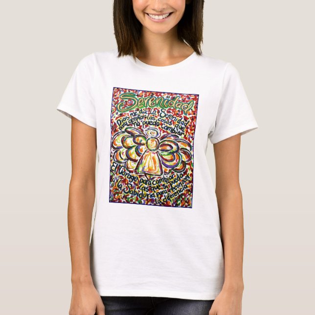 Serenity Prayer Angel T-shirt (front) (Front)