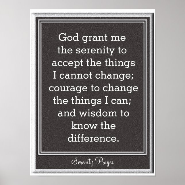 Serenity Prayer - Art poster (Front)