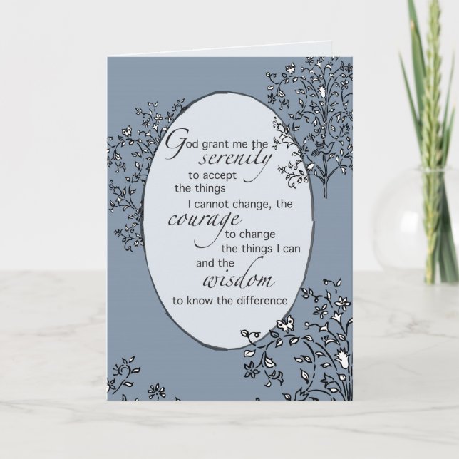 Serenity Prayer Blue Card (Front)
