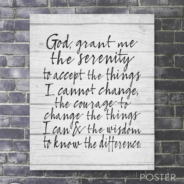 Serenity Prayer - Bounce Calligraphy Script Modern Poster (Creator Uploaded)