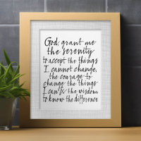 Serenity Prayer - Bounce Calligraphy Script Modern