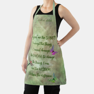 Serenity Prayer Butterfly Inspirational  Apron