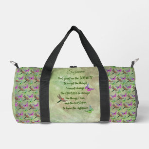 Serenity Prayer Butterfly Inspirational Duffle Bag