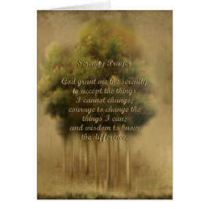 Serenity Prayer Card