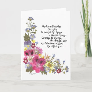 Serenity Prayer Card