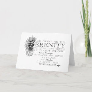 Serenity Prayer Card
