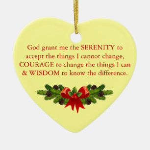 Serenity Prayer Ceramic Tree Decoration