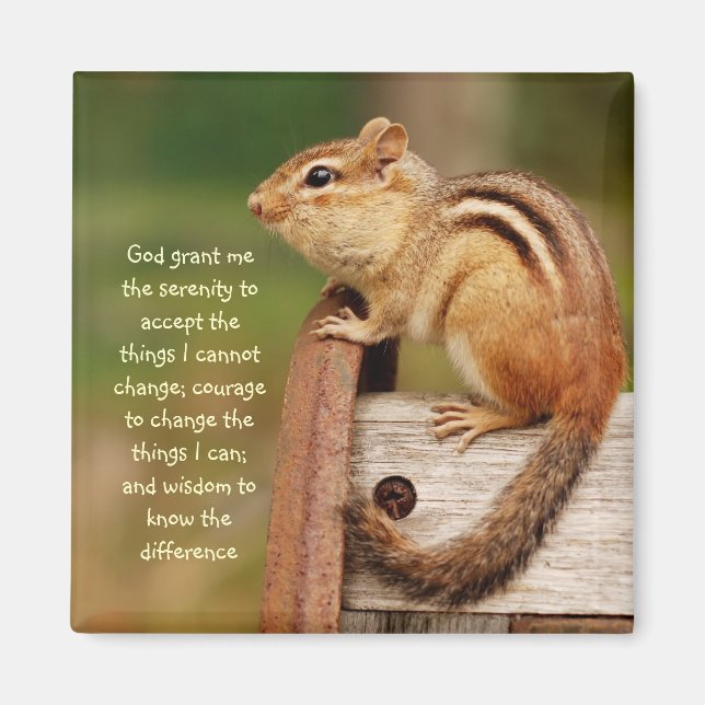 Serenity Prayer Chipmunk Magnet (Front)