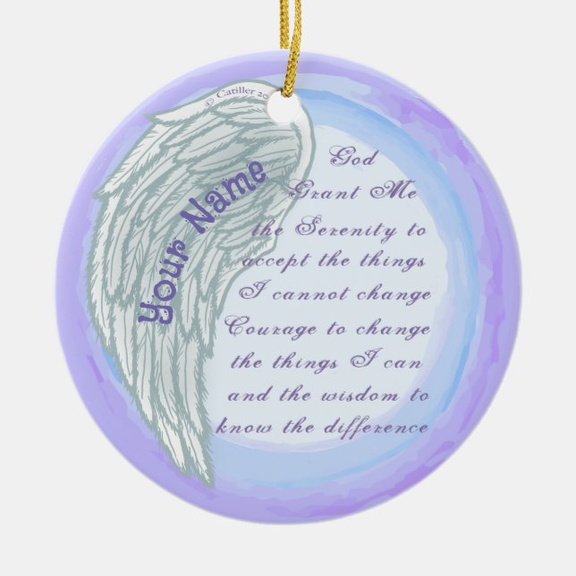 Serenity Prayer  Christian ornament (Front)