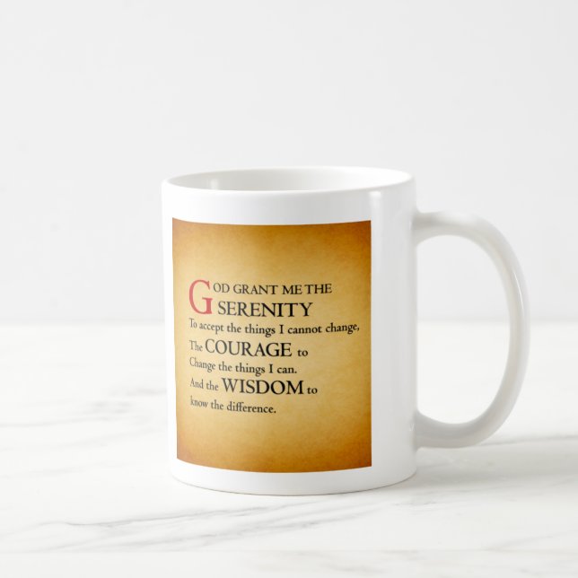 Serenity Prayer Coffee Mug (Right)