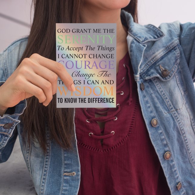 Serenity Prayer Colorful Rainbow (In Situ)