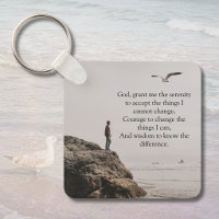 Serenity Prayer Contemplative Beach Scene