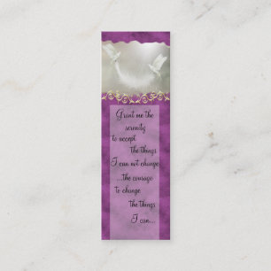 Serenity Prayer Doves Business Card ~ Purple