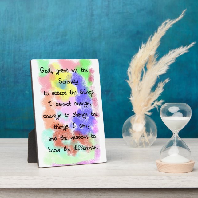Serenity Prayer Easel Plaque (Side)