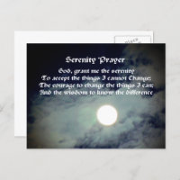 Serenity Prayer Full Moon Inspirational