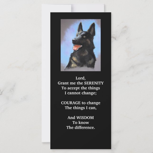SERENITY PRAYER: GERMAN SHEPHERD ARTWORK (Front)