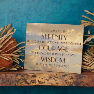 Serenity Prayer Glowing Sky Plaque