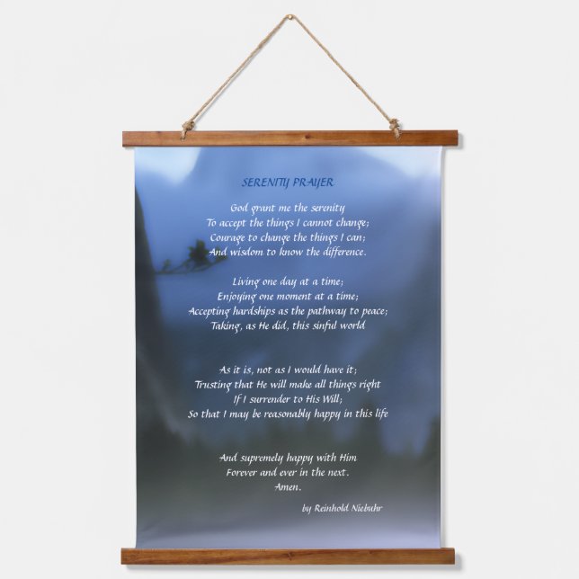 Serenity Prayer Hanging Tapestry (Front)