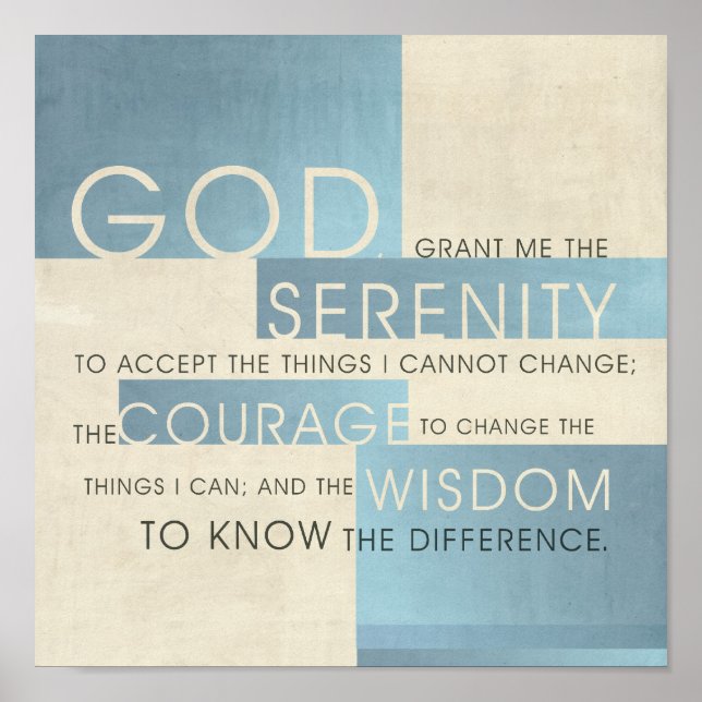 Serenity Prayer II Poster (Front)