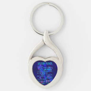 Serenity Prayer in Blue Key Ring