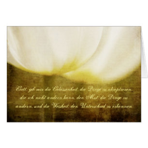 Serenity Prayer in German with Tulips Card