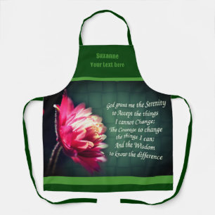 Serenity Prayer Inspirational Flower Personalised Apron