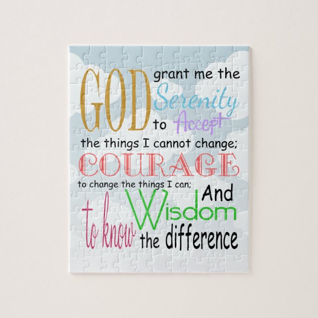 Serenity Prayer Jigsaw Puzzle (Vertical)
