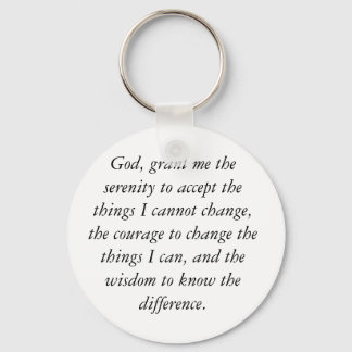 Serenity Prayer Keychain, simple & clean. Key Ring