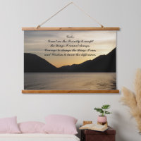 Serenity Prayer Lake Sunset Landscape