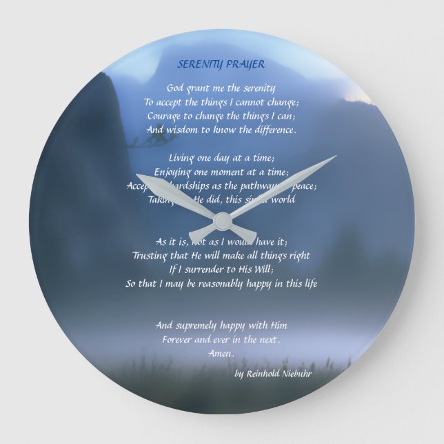 Serenity Prayer Large Clock (Front)