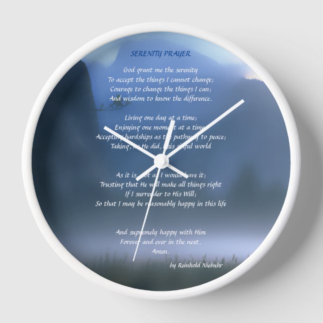 Serenity Prayer Large Clock (Front)