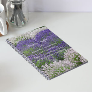 Serenity Prayer Lavender Garden Floral Notebook