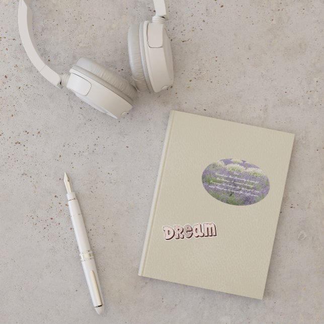 Serenity Prayer Lavender Garden Floral Oval Sticker (In Situ Journal)