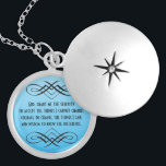 Serenity Prayer Locket Necklace<br><div class="desc">Serenity Prayer in Elegant Peaceful Design.</div>