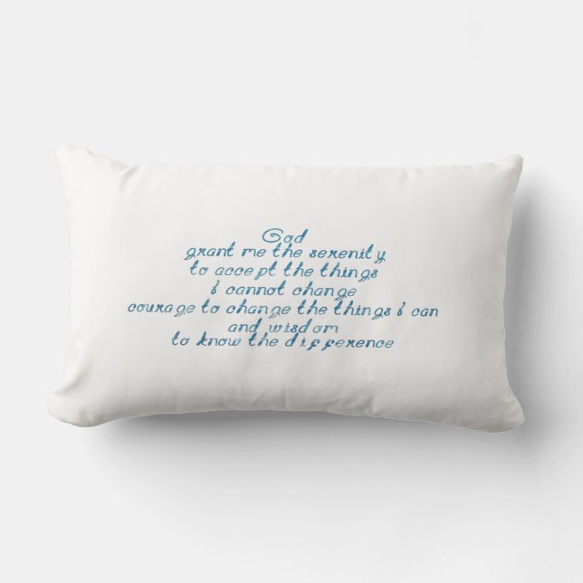 SERENITY PRAYER LUMBAR CUSHION (Front)