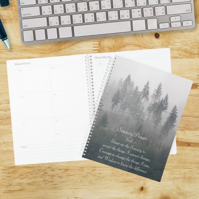 Serenity Prayer Misty Forest Photo Planner (In Situ)