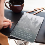 Serenity Prayer Misty Forest Planner<br><div class="desc">This monthly/weekly calendar planner keeps all your up-coming activities and schedules organized in one,  handy place and features the photo image of a misty and foggy,  evergreen forest along with the words of the inspirational Serenity Prayer. Select your planner style and wire color.</div>
