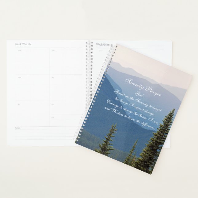 Serenity Prayer Misty Mountains Landscape Planner (Display)