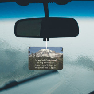 Serenity Prayer Mount Rainier Landscape Car Air Freshener